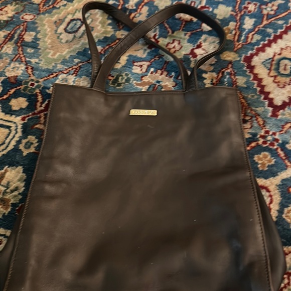 Donna Karan Bags Donna Karan Brown Leather Shouldertote Bag With